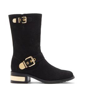 Vince Camuto 'Winchell' Black Biker Moto Boots sz 8